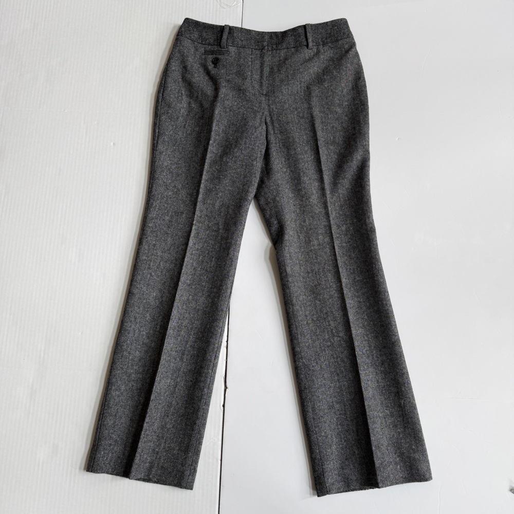 Ann Taylor Women's Dark Gray Wool Blend Curvy Trouser Size 6P